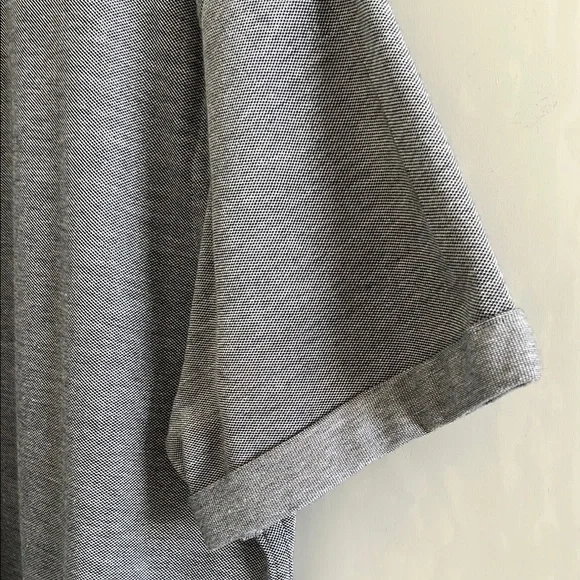 Zara Gray Casual Button Down Shirt with Mandarin Collar - Picture 4 of 5